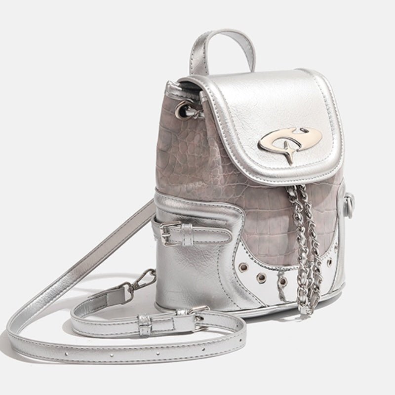 Backpack Millennium Hot Girl Pattern $73.24 Dana Fashion Color: Silver Women's Bags Product information: With/without interlining: None Lining material: Polyester Shoulder strap style: Double joint Closing method: Package cover type Acceptable Computer si