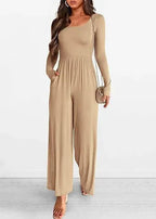 Autumn Winter Sports Jumpsuit 2026 - Long Sleeve Wide-Leg Jumpsuit - DanaFashionstore