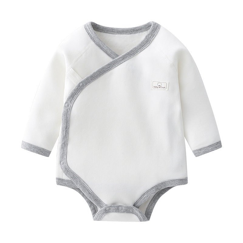 Bag Fart Clothes Autumn Winter Suit Baby $25.56 Dana Fashion Color: Grey Child size: 59cm Baby Clothing Product Information: Fabric name: cotton Style: Versatile Hooded or not: Not hooded Sleeve length: Long sleeves Main fabric composition: cotton 28.8%,