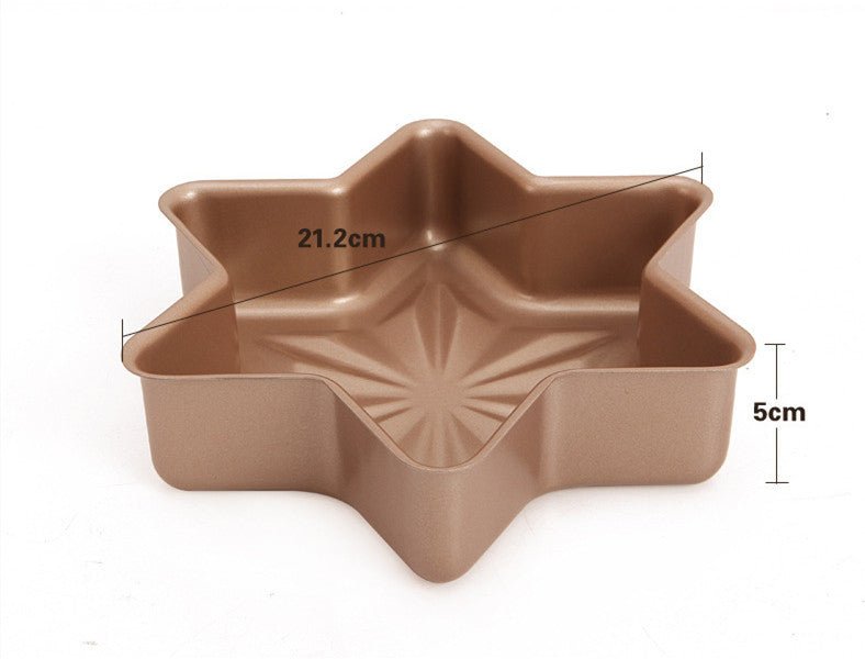 Bake mousse cake molds $28.01 Dana Fashion Color: Gold Dana's Kitchen Product Information: Product category: Cake mold Shape: Irregular texture of material; carbon steel Article number; WK9142 Purpose: Baking Packing list: 1 * cake mold Temperature resist