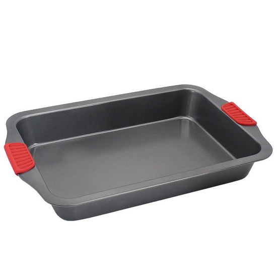 Baking tray $24.82 Dana Fashion format: A Size: 29X25.5X4cm Dana's Kitchen [name] silicone binaural luxury baking tray [Packaging] OPP bag packaging 【specification A: Square 29*25.5*4cm B: Rectangular 40*26.5*5.3cm [Material] high quality carbon steel + f