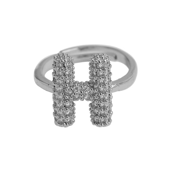 Balloon Bubble Cute 26 English Letters Open Ring $20.04 Dana Fashion Color: Silver Ring H Size: Adjustable Opening Women's Accessories Product information: Type: Opening Process: Electroplating Color: gold ring A, gold ring B, gold ring C, gold ring D, go