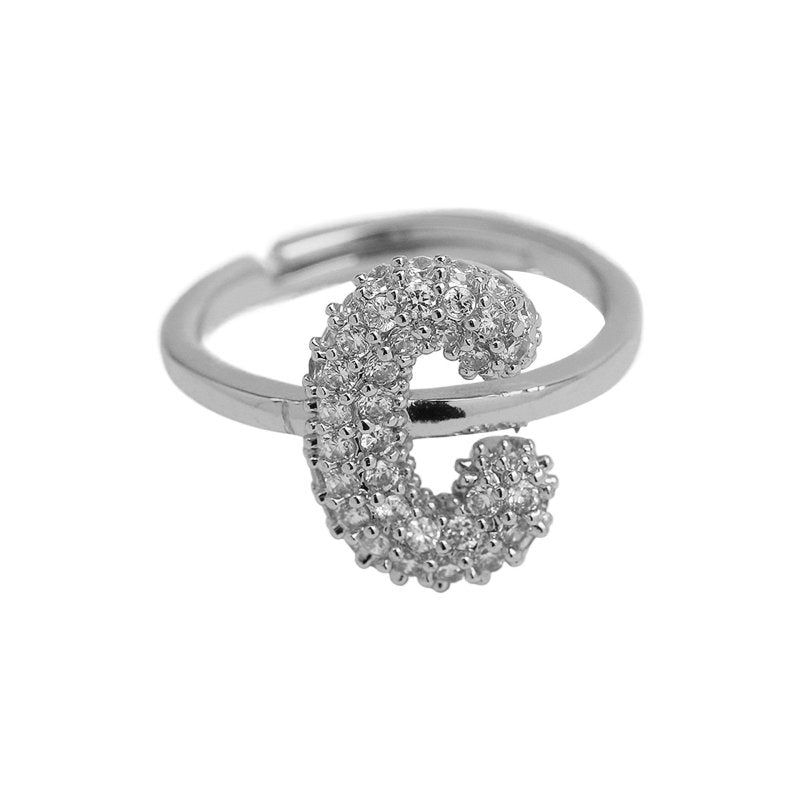 Balloon Bubble Cute 26 English Letters Open Ring $20.04 Dana Fashion Color: Silver Ring C Size: Adjustable Opening Women's Accessories Product information: Type: Opening Process: Electroplating Color: gold ring A, gold ring B, gold ring C, gold ring D, go