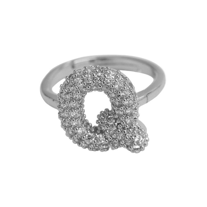 Balloon Bubble Cute 26 English Letters Open Ring $20.04 Dana Fashion Color: Silver Ring Q Size: Adjustable Opening Women's Accessories Product information: Type: Opening Process: Electroplating Color: gold ring A, gold ring B, gold ring C, gold ring D, go