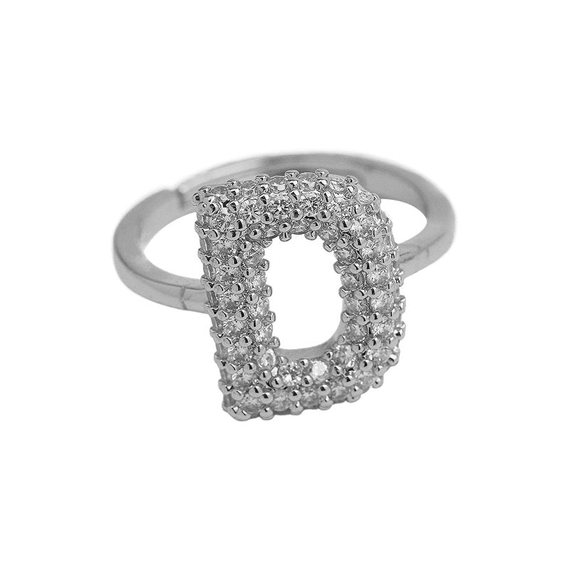 Balloon Bubble Cute 26 English Letters Open Ring $20.04 Dana Fashion Color: Silver Ring D Size: Adjustable Opening Women's Accessories Product information: Type: Opening Process: Electroplating Color: gold ring A, gold ring B, gold ring C, gold ring D, go