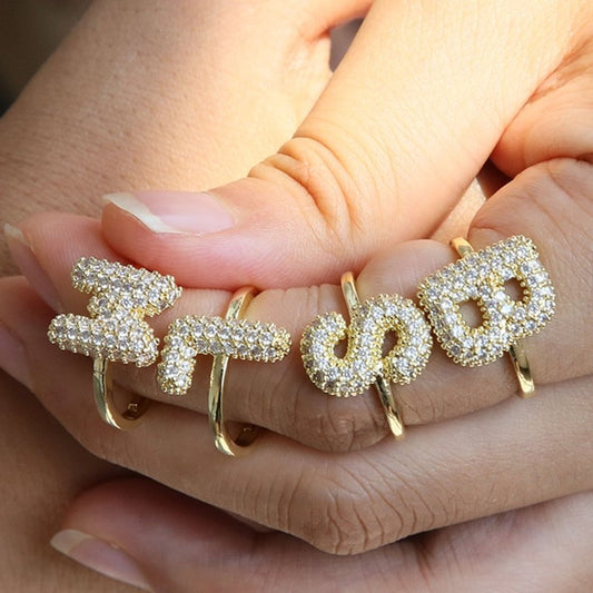 Balloon Bubble Cute 26 English Letters Open Ring $20.04 Dana Fashion Color: Gold Ring A Size: Adjustable Opening Women's Accessories Product information: Type: Opening Process: Electroplating Color: gold ring A, gold ring B, gold ring C, gold ring D, gold