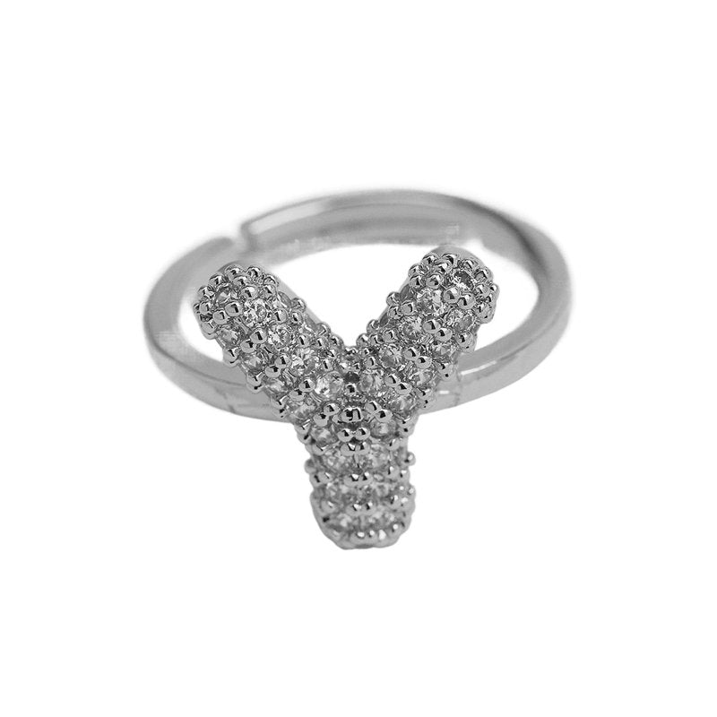 Balloon Bubble Cute 26 English Letters Open Ring $20.04 Dana Fashion Color: Silver Ring Y Size: Adjustable Opening Women's Accessories Product information: Type: Opening Process: Electroplating Color: gold ring A, gold ring B, gold ring C, gold ring D, go