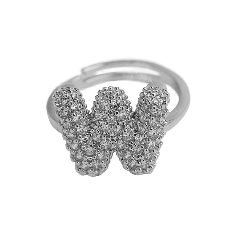 Balloon Bubble Cute 26 English Letters Open Ring $20.04 Dana Fashion Color: Silver Ring W Size: Adjustable Opening Women's Accessories Product information: Type: Opening Process: Electroplating Color: gold ring A, gold ring B, gold ring C, gold ring D, go