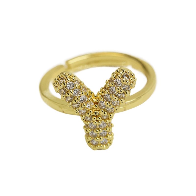 Balloon Bubble Cute 26 English Letters Open Ring $20.04 Dana Fashion Color: Gold Ring Y Size: Adjustable Opening Women's Accessories Product information: Type: Opening Process: Electroplating Color: gold ring A, gold ring B, gold ring C, gold ring D, gold