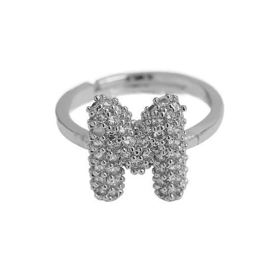 Balloon Bubble Cute 26 English Letters Open Ring $20.04 Dana Fashion Color: Silver Ring M Size: Adjustable Opening Women's Accessories Product information: Type: Opening Process: Electroplating Color: gold ring A, gold ring B, gold ring C, gold ring D, go