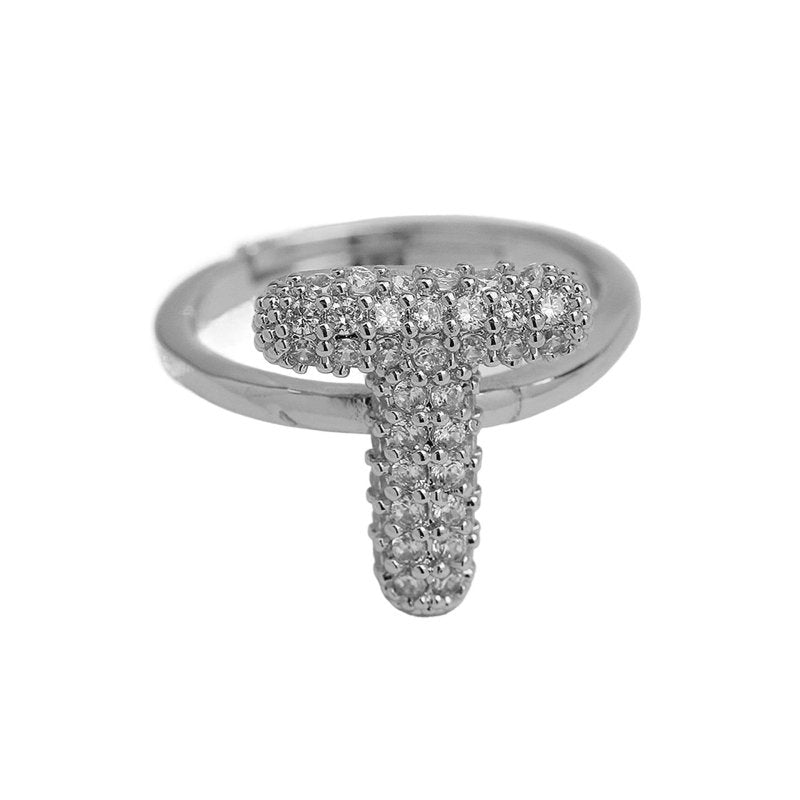 Balloon Bubble Cute 26 English Letters Open Ring $20.04 Dana Fashion Color: Silver Ring T Size: Adjustable Opening Women's Accessories Product information: Type: Opening Process: Electroplating Color: gold ring A, gold ring B, gold ring C, gold ring D, go