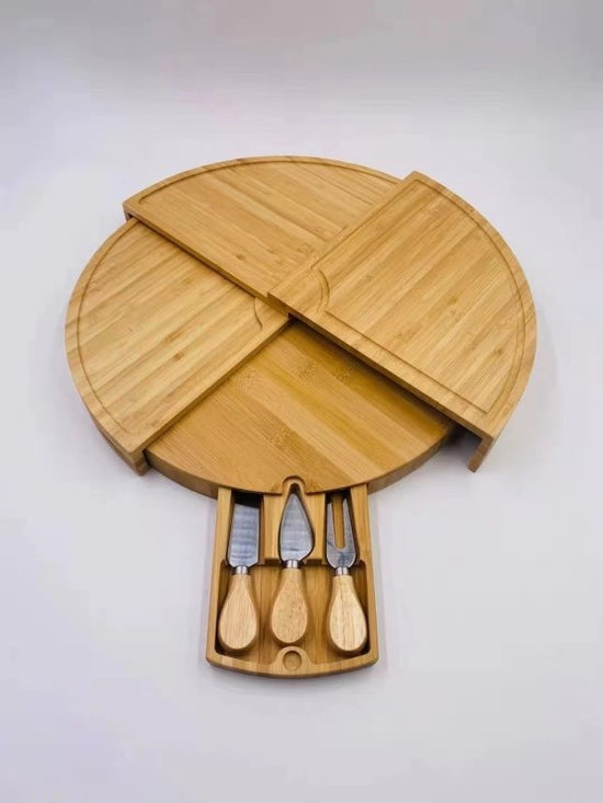 Bamboo Drawer Cheese Knife Bread Fruit Snack Plate $189.50 Dana Fashion style: Two knives Dana's Kitchen Product information: Material: Bamboo Shape: two knives, three knives Style: modern and simple Size: see picture Color: yellow Packing list: Bamboo Di