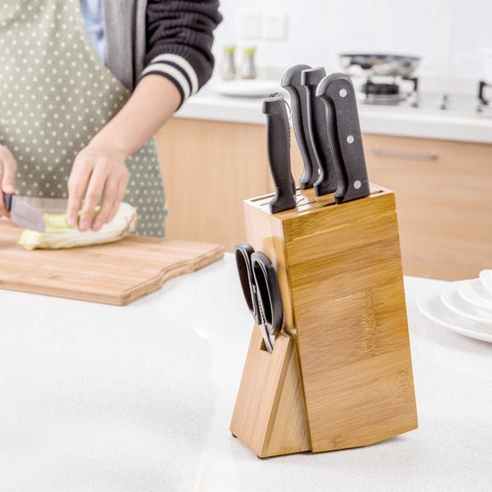 Bamboo Kitchen Accessories Storage Knife Holder $62.51 Dana Fashion Color: Bamboo knife holder Dana's Kitchen Product information: Material: Rattan/Wicker/Bamboo Item No.: TB-527230934466 Green and environmentally friendly, you can put five kitchen knives