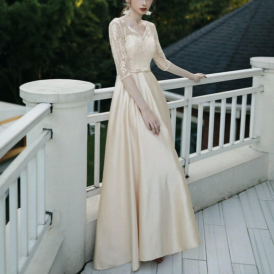 Banquet Party Elegant Evening Dress Women $98.50 Dana Fashion Color: Beige Size: L Women's clothing Product information: Color: sky blue, brown, Milky White, peacock blue, red, dark red Sleeve type: sleeveless Main fabric composition: Polyester Waist Type