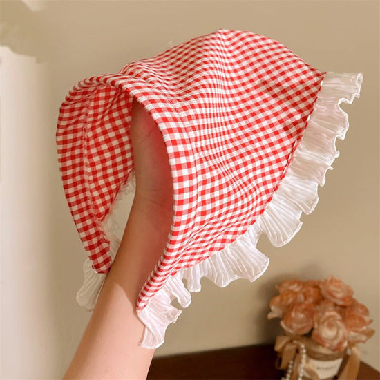 Baotou Kerchief Cap Pastoral Style Zhou Also Headdress With Same Kind Women $15.00 Dana Fashion Color: Red And White Plaid Women's Accessories Product information: Baotou tam-o'-shanter pastoral style weekly headdress and similar women Processing Technolo