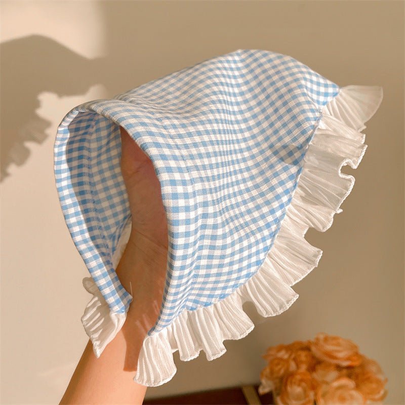 Baotou Kerchief Cap Pastoral Style Zhou Also Headdress With Same Kind Women $15.00 Dana Fashion Color: Blue And White Plaid Women's Accessories Product information: Baotou tam-o'-shanter pastoral style weekly headdress and similar women Processing Technol