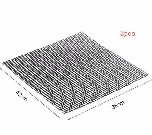 Barbecue Non-Stick Wire Mesh Grilling Mat Reusable Cooking Grilling Mat For Outdoor Activities $15.96 Dana Fashion Size: 1Packet quantity: 6pcs Dana's Kitchen Overview： 1. It is coated with high-quality Teflon with a glass fiber cloth. It has excellent an