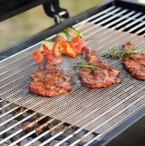 Barbecue Non-Stick Wire Mesh Grilling Mat Reusable Cooking Grilling Mat For Outdoor Activities $15.96 Dana Fashion Size: 1Packet quantity: 6pcs Dana's Kitchen Overview： 1. It is coated with high-quality Teflon with a glass fiber cloth. It has excellent an