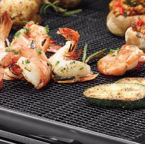 Barbecue Non-Stick Wire Mesh Grilling Mat Reusable Cooking Grilling Mat For Outdoor Activities $15.96 Dana Fashion Size: 1Packet quantity: 6pcs Dana's Kitchen Overview： 1. It is coated with high-quality Teflon with a glass fiber cloth. It has excellent an