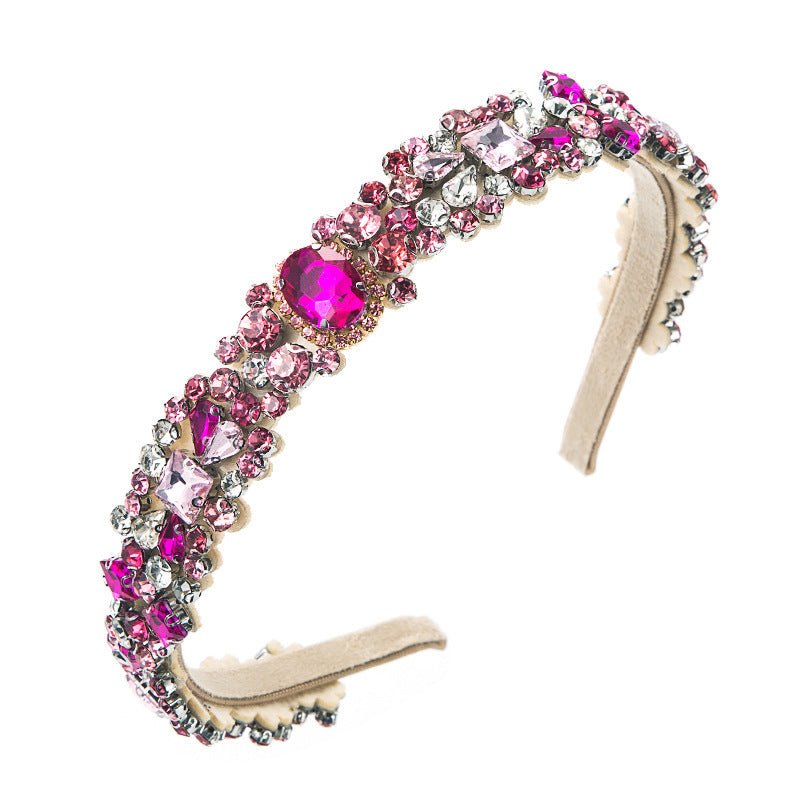 Baroque Vintage Court Style Headband $21.34 Dana Fashion Color: Brown Women's Accessories Product information: Treatment Process: Diamond Color: purple, green, pink, brown Applicable people: women Material: cloth Popular elements: Flowers Style: Elegant P