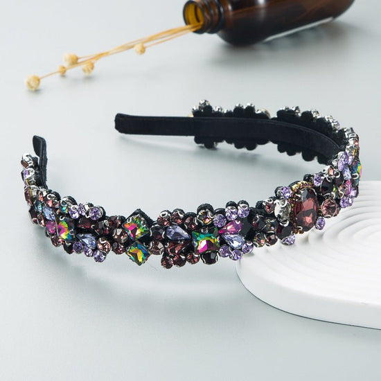Baroque Vintage Court Style Headband $21.34 Dana Fashion Color: Brown Women's Accessories Product information: Treatment Process: Diamond Color: purple, green, pink, brown Applicable people: women Material: cloth Popular elements: Flowers Style: Elegant P
