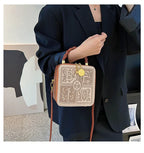 Versatile One Shoulder Crossbody Embroidered Small Square Bag - DanaFashionstore
