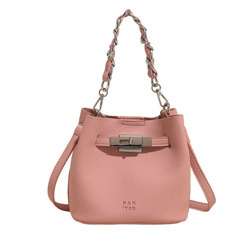 Shoulder Retro Soft Leather PU Leisure Bucket Bag - Dana Fashion