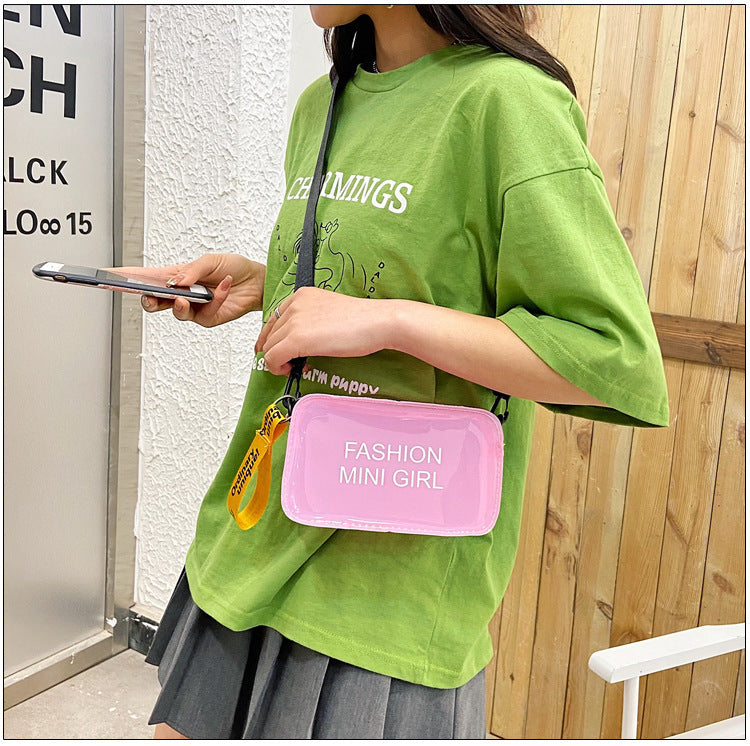 Transparent Square Fashion Trend Jelly Single Shoulder Diagonal Cross Bag - Dana Fashion