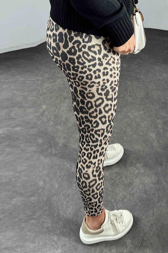 Comfortable High Waist Soft Leopard Print Home Trousers - Dana Fashion