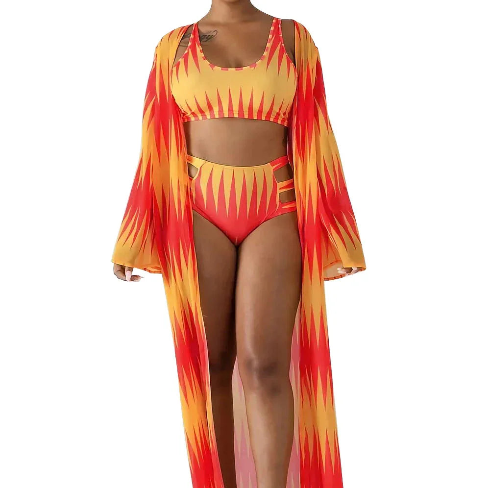 Women's Casual European And American Sexy Printed Bikini Swimming Suit - DanaFashionstore