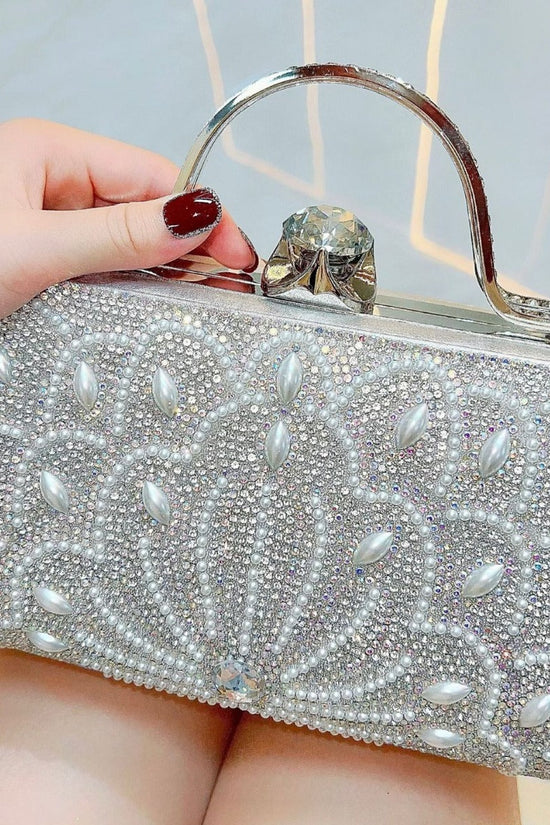 Women's Portable Solid Color Creative Rhinestone Handbag - Dana Fashion