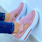 Flat Fly Knit Breathable Velcro Casual Mesh Shoes - DanaFashionstore