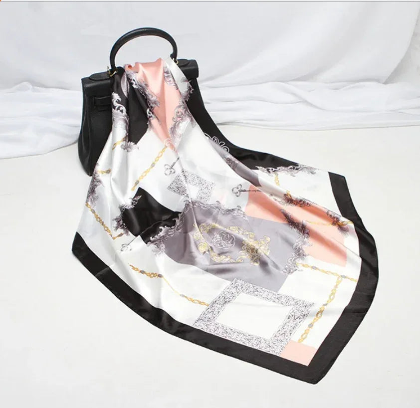 Digital Printed Square Silk Scarf - DanaFashionstore