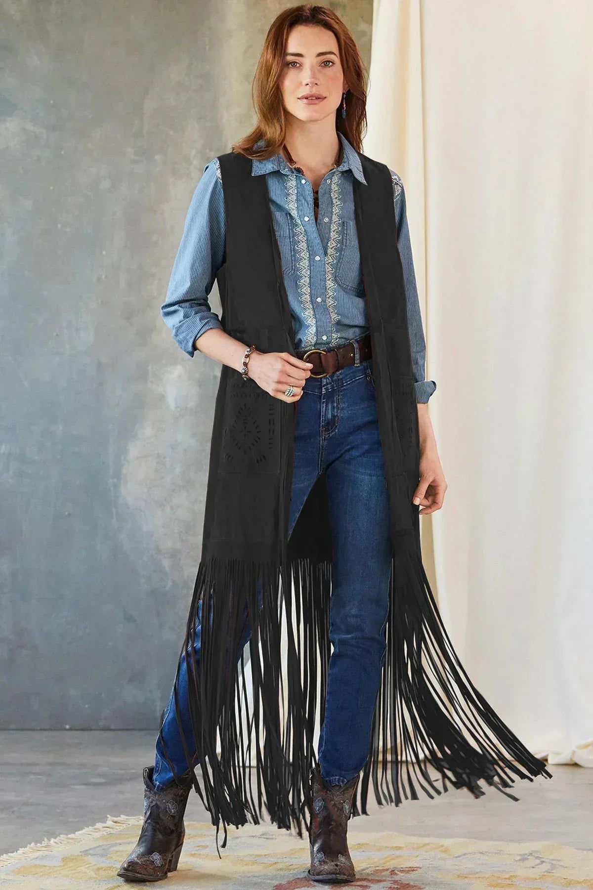 Slim-fit Sleeveless Vest Shawl Jacket - DanaFashionstore