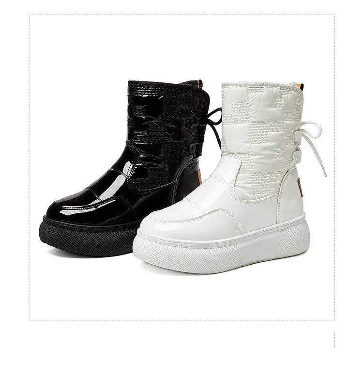 Women's Thick And Velvet Cotton Flat-bottomed Thick-soled Ankle Boots - DanaFashionstore
