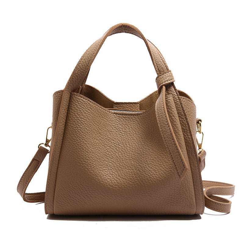 Korean Style Ins New Hong Kong Style Personalized Simple One-shoulder Underarm Bucket Bag Vegetable Basket Retro Crossbody Bag - Dana Fashion