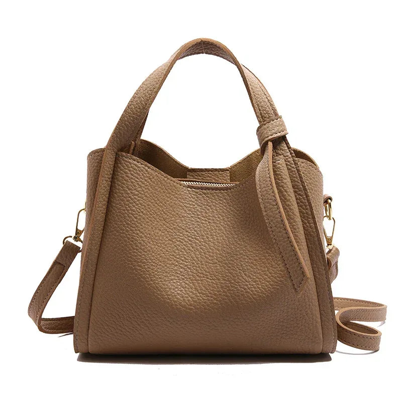 Korean Style Ins New Hong Kong Style Personalized Simple One-shoulder Underarm Bucket Bag Vegetable Basket Retro Crossbody Bag - DanaFashionstore