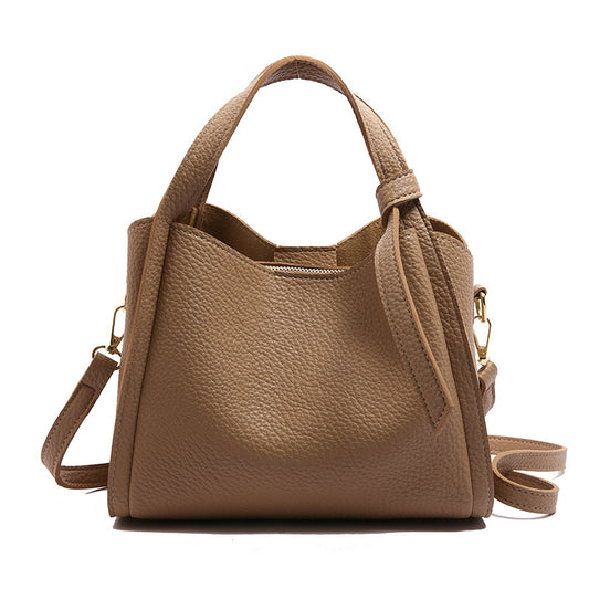 Korean Style Ins New Hong Kong Style Personalized Simple One-shoulder Underarm Bucket Bag Vegetable Basket Retro Crossbody Bag - Dana Fashion
