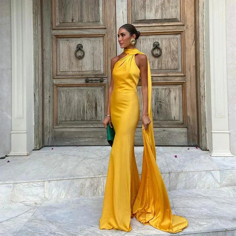 Elegant Satin Ribbon Sling Dress 2026 - Sleeveless Party Dress - DanaFashionstore