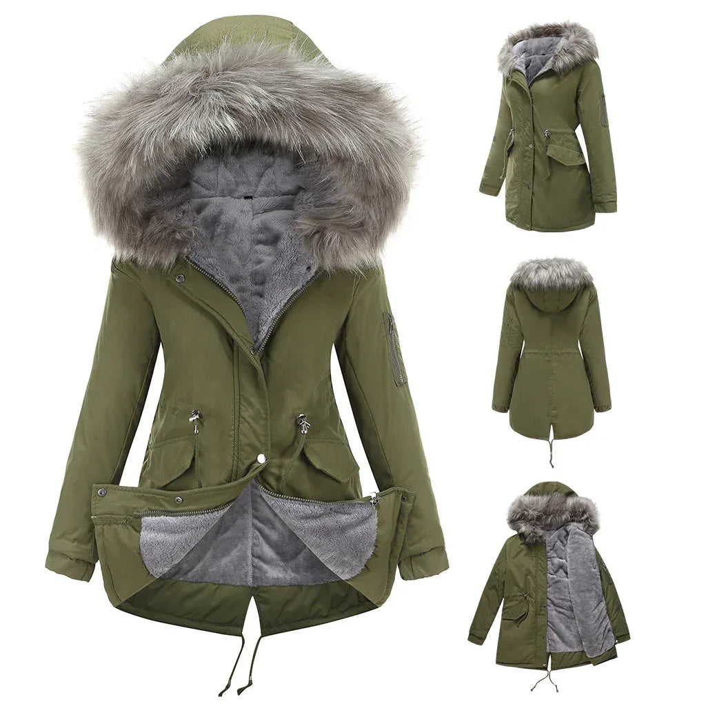 Parka Cotton-Padded Coat 2026 - Mid-Length Hooded Winter Jacket - DanaFashionstore