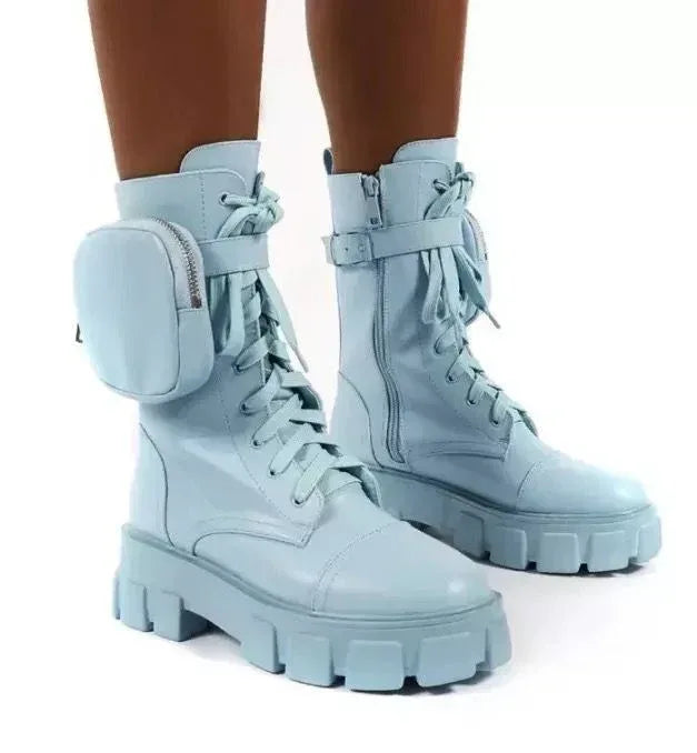 Martin Boots Women's Winter Shoes Deep Mouth New Casual Warm And Velvet High-Top Ankle Boots - DanaFashionstore