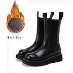 Real soft leather Martin boots women's British style boots - DanaFashionstore