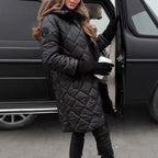 Women's Hooded Zip-Up Long Casual Cotton Coat - DanaFashionstore