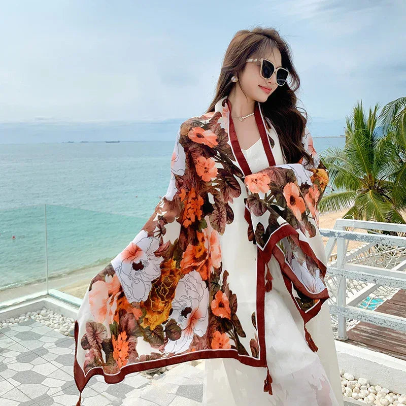 Sun-proof All-matching Shawl Beach Travel Dual-use Outdoor Beach Towel - DanaFashionstore