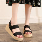 Women's New Fashion Cross Strap Ins Trendy Thick Sole Roman Shoes - DanaFashionstore