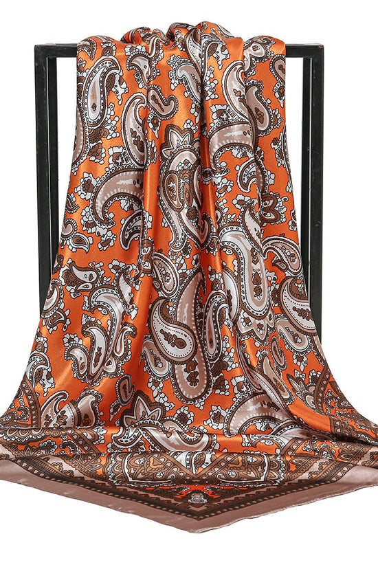 Paisley Printed 90 Square Scarf Retro Fashion Shawl