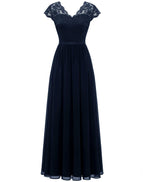 Lace Long Patchwork Waist-tight Noble Dress