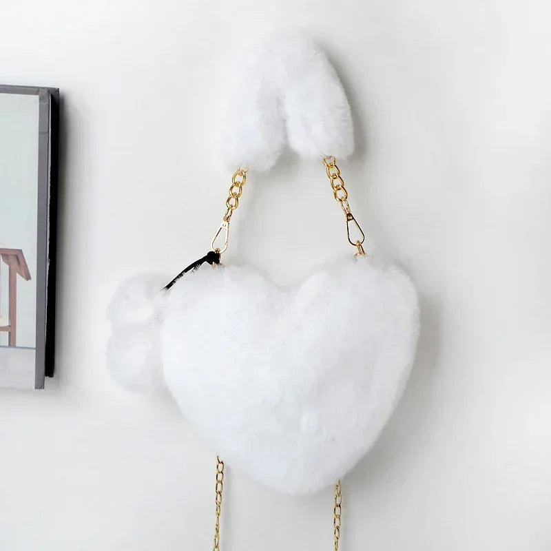 Love Bags Soft Plush Handbags Women Valentine's Day Party Bag - DanaFashionstore