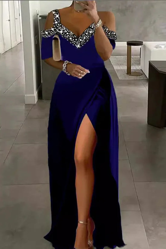 European And American Off-shoulder Spaghetti Strap Dress - DanaFashionstore