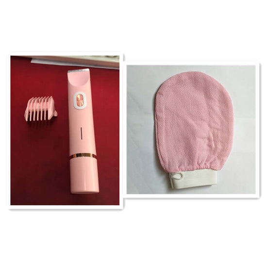 2 In 1 Hair Remover Women's Double Head Shaver Private Pubic Hair Trimmer Electric Razor Wet Dry Electric Body Hair $62.50 Dana Fashion Color: Pink set2 Power supply mode: USB Beauty Tools Overview: 1. Comfortable and Safe Shaving: Engineered for a painle
